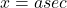 x = a sec θ